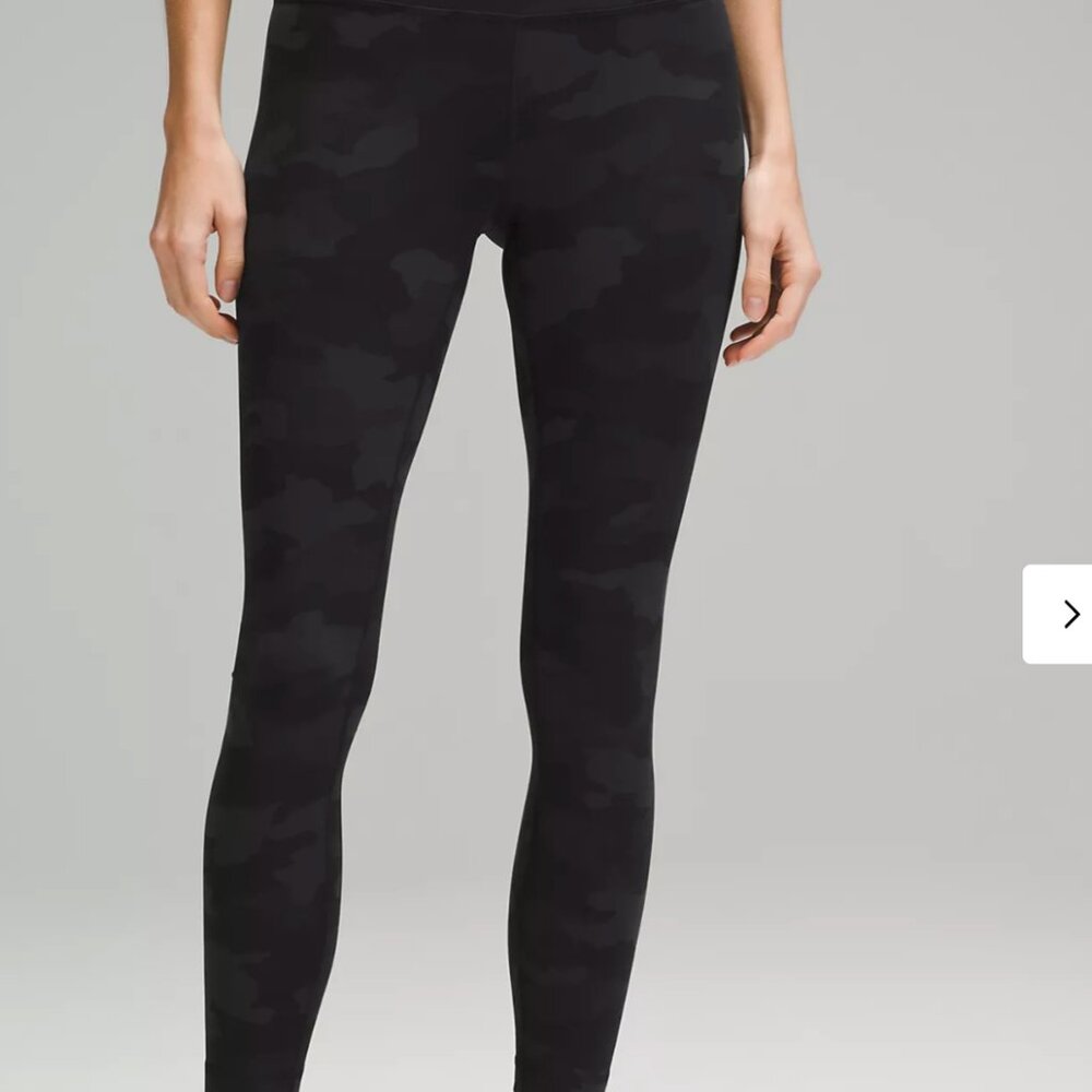 Lululemon Wunder Train High-rise  25” heritage camo black  Size 4